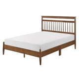 Transitional Design Eastern King Platform Bed Chestnut Finish Wood Frame Bedroom Furniture 1pc Bed B011P207876