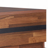 Walnut and Sandy Black 2-drawer Nightstand B062P181337