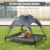 41.5" x 34.5" Dog Cot with UV Protection Canopy Shade 53468401