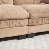 Two-seat Sectional Sofa Modular Deep Seat Sofa Couch Chenille Sofa Sleeper Comfy Upholstered W676P278753
