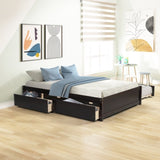 ZUN FULL BED WITH TWIN SIZE TRUNDLE AND TWO DRAWERS FOR ESPRESSO COLOR 81496406