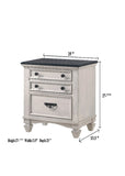 Beautiful Two-Tone Finish 1-Pc Nightstand End Table Two Storage Drawers Bedroom Furniture B011P155308