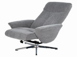 Swivel chenille Recliner with Ottoman Chair Modern Armchair Ergonomic Push Manual Reclining Footrest W1622P460966