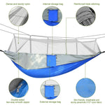 ZUN Camping Hammock, Portable Double Hammock with Net,600lbs Load 2 Persons Hammock w/Mosquito Net 83835081