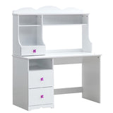 White 2-Drawer Writing Desk B062P189249