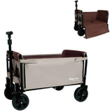 All-in-One Convertible Folding Camping Wagon Cart Bench Seat, Storage Compartment & Included Dog W2932P312715