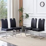 Modern Minimalist Style-Black Thickened PU Material Ergonomic Chair,The Perfect Combination of W3226P279080