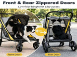 220LBS Large Capacity Dog Stroller, Foldable Pet Stroller with 360&deg Swivel Shock-Absorbing 75075649
