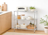3-Tier Wire Shelving Rack, Chrome, 750 lb Capacity 64485789
