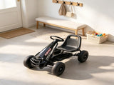Kids Pedal Go Kart, Adjustable Seat & EVA Wheels with Brake, for Boys & Girls Ages 3-8, Black 67888513