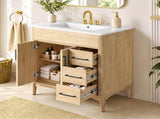30-Inch Bathroom Vanity with Ceramic Sink, Soft-Close Doors and Drawers, Modern Traditional N729P512871N