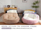 Oversized Bean Bag Chairs,Multicolor Faux Fur Couch Filled with Shredded Sponge,Large Lounger Sofa 75978945