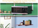 L-Shaped Microwave Wall Mount Shelf, Rust Resistant Carbon Steel Bracket with 35KG Weight Capacity, 70263892