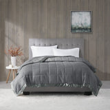 Lightweight Down Alternative Blanket with Satin Trim B03598490
