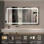 ZUN LED Bathroom Mirror 60x 32 Inch with lights, anti-Fog & Dimming Led Bathroom Vanity Mirror W134070939