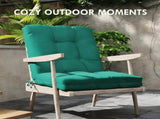 Outdoor High Back Chair Cushions Set of 2, 42"x21"x4" Tufted Waterproof Patio Cushion for Rocking & 05489105