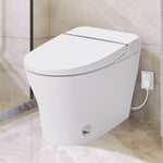 ZUN Heated Seat Smart Toilet without Bidet, Upmarket Compact Dual Flush Toilet 1/1.28 GPF, Tank less 46706017