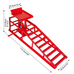 ZUN Hydraulic Car Ramps, 2 Pack Car Ramp High Lift, 11000LBS Automotive Truck Cars Service Ramps, Low W2913P208044