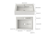 Bathroom Matte White Solid surface Basin T3785P491214