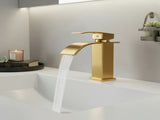 Single Handle Bathroom Faucet Lavatory Faucet Stainless Steel Single Hole-TP, Brushed GoldUnable 96452827