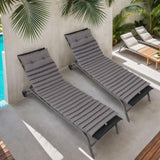 ZUN 2PCS Set Outdoor Lounge Chair Cushion Replacement Patio Funiture Seat Cushion Chaise Lounge W419P182869