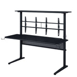Black Gaming Desk with LED Light B062P209418