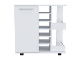 Bartlet 2-Shelf 6-Bottle Bar Cart with Division White B06280453