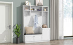 ZUN Elegant Design Hall Tree with Comfort and Storage Solutions, Functional Hallway Shoe Cabinet with 73828182