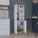 ZUN Konik 67-Inch High Storage Cabinet Kitchen Pantry With Three Doors and Three Exterior Shelves B200P173166