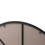 ZUN Wall Mirror 39 Inch Black Circular Mirror Metal Framed Mirror Round Vanity Mirror Dressing Mirror, 45309848