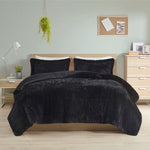 ZUN King/Cal King Shaggy Long Fur Comforter Mini Set B03595935