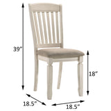Tan and Cream Slatted Back Side Chairs B062P182749
