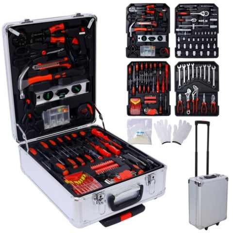 ZUN 899pcs Home Repair Tool Set for Men, Toolbox Storage Case with 4 Drawers, General Household Tool W465P193408