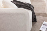 Luxury Modern Sofa Couch for Living Room, White Boucle Upholstered Cloud Couch for Apartment Home W2664P233000
