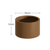Heavy Duty Corten Steel Round Raised Garden Bed Kit 15.5" Dia. x 20" H. Pre-Rusted Metal Planter W3077P276892