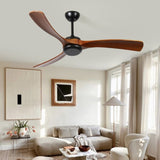72 Inch wood Ceiling Fan no light with Remote Control, Low Profile Ceiling Fan without W2352P306828