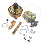 ZUN 7" Single Zinc Power Brake Booster + 1" Bail Top Master Cylinder + Disc/Drum Proportioning Valve Kit 45396868