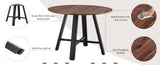 Modern minimalist round dining table and coffee table. 42 Inch Diameter MDF Table Top, Deep Wood W1151P230575