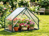 36" x 20" x 34" ortable Mini Greenhouse PE Bottom Mat, Waterproof Clear PVC Plant Grow Tent 05543549