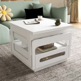 3 in 1 deformed Coffee Tables with Storage Cabinet for Living, Coffee Table with for Dining W331P280668