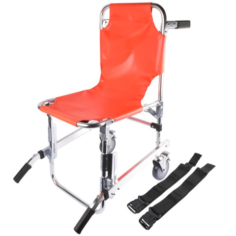 Foldable Lightweight EMS Stair Chair with Brake, Medical Emergency Evacuation Lifting Climbing 03231191