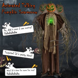6ft Halloween Animatronic Ghost Pumpkin - Light-Up Design, Sound Touch Activated, Spooky Movements 37474877