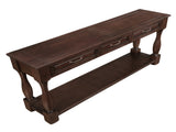 63inch Long Wood Console Table with 3 Drawers and 1 Bottom Shelf for Entryway Hallway Easy Assembly W1202114034