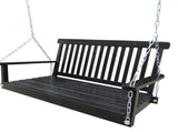Front Porch Swing with Armrests, Wood Bench Swing with Hanging Chains,for Outdoor Patio ,Garden 39418244