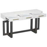 U_STYLE Elegant Console Table with Three Drawers, Extra Long Entryway Table for Entryway, Hallway, N711P175776M