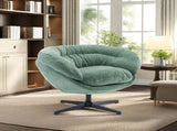 Modern Chenille Chair, 360&deg Swivel Club Chair/Accent Chair with Removable Cushion, Round N817P207777L