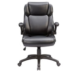 ZUN Modern Adjustable Office Chair, Leather Upholstered Swivel Chair for Office Room, Gray B011P204078