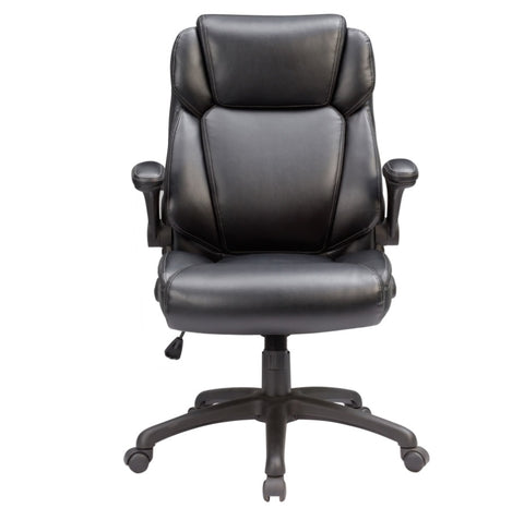 ZUN Modern Adjustable Office Chair, Leather Upholstered Swivel Chair for Office Room, Gray B011P204078