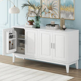 4-Door Sideboard Storage Cabinet Door Shelf for Living Room and Dining Room, Two Large Cabinets N759P192455K
