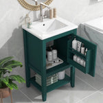 ZUN 20" Bathroom Vanity with Sink, Bathroom Cabinet with Soft Closing Door, Storage Rack and Open Shelf, WF308492AAF